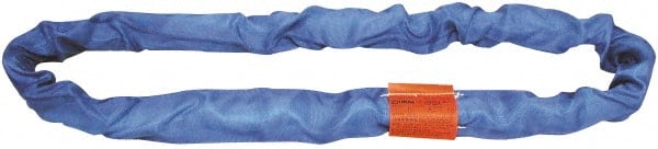 Lift-All - 9' Long x 2-5/8" Wide, Polyester Web Sling - 17,000 Lb Choker Capacity, 1-3/4" Diam Chain, Blue - Exact Tooling