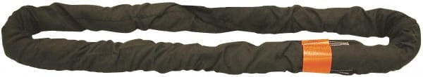 Lift-All - 9' Long x 5-1/4" Wide, Polyester Web Sling - 72,000 Lb Choker Capacity, 3-5/8" Diam Chain, Black - Exact Tooling