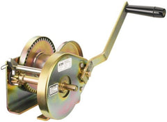 THERN - 2000/850 Lbs. Load Limit Marine Spur Gear Winch - 2,000 Lbs. Line Pull Capacity, 22 Lbs. Force to Lift 1,000 Pounds, 1/4 inch Cable Diameter - Exact Tooling