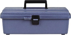 Flambeau - 1 Compartment 1 Tray Utility Tool Box - 13" Wide x 5-3/8" Deep x 4-3/4" High, Copolymer Resin, Gray - Exact Tooling