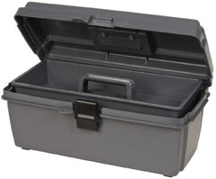 Flambeau - 1 Compartment 1 Tray Utility Tool Box - 14-1/2" Wide x 6-1/8" Deep x 6" High, Copolymer Resin, Gray - Exact Tooling