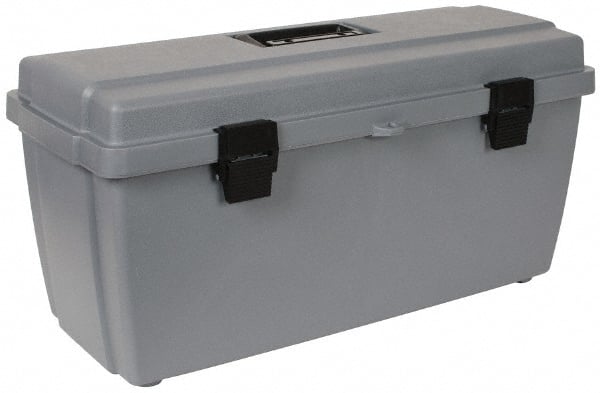 Flambeau - 1 Compartment 1 Tray Utility Tool Box - 20-5/8" Wide x 7-1/2" Deep x 10" High, Copolymer Resin, Gray - Exact Tooling