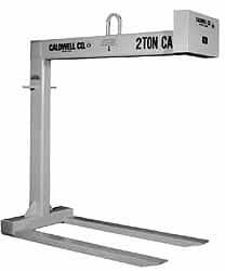 Caldwell - 2,000 Lb Capacity Pallet Lifter - 42" Long x 2" Wide, 3" Eye Thickness, 25" Outside Diameter - Exact Tooling