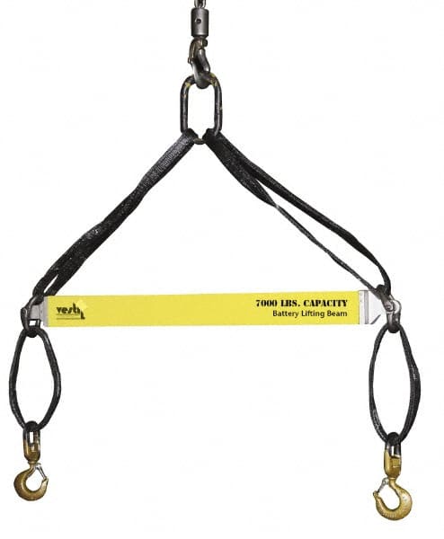 Caldwell - 4,800 Lb Capacity Lifting Beam for Batteries - 36" Long x , 5/8" Eye Thickness - Exact Tooling