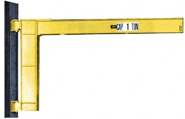 Value Collection - 1,000 Lb Load Capacity, Steel Jib Crane - 8' Span - Exact Tooling
