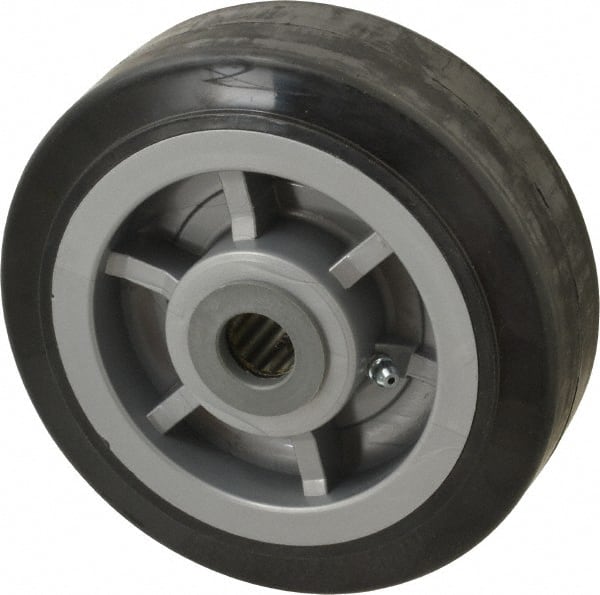 Fairbanks - 6 Inch Diameter x 2 Inch Wide, Polyurethane Caster Wheel - 750 Lb. Capacity, 2-3/16 Inch Hub Length, 3/4 Inch Axle Diameter, Roller Bearing - Exact Tooling