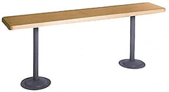 Made in USA - 4' Long x 9-1/2" Wide x 1-1/4" Thick, Maple Wood Bench Seat - Order Pedestals Separately - Exact Tooling
