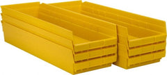 Akro-Mils - 23-5/8" Deep, Yellow Hopper Shelf Bin - 4" High x 8-3/8" Wide x 23-5/8" Long - Exact Tooling