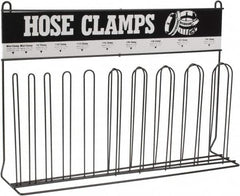 Durham - Blue 10 Post Hose Clamp Rack - 23-1/4" Wide x 15-3/4" High x 5-3/8" Deep - Exact Tooling