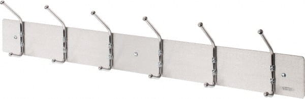 Safco - 6 Hooks, 36" Long x 2-1/8" Deep, Steel Utility Hook Strips - 2-1/2" High - Exact Tooling