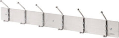 Safco - 6 Hooks, 36" Long x 2-1/8" Deep, Steel Utility Hook Strips - 2-1/2" High - Exact Tooling
