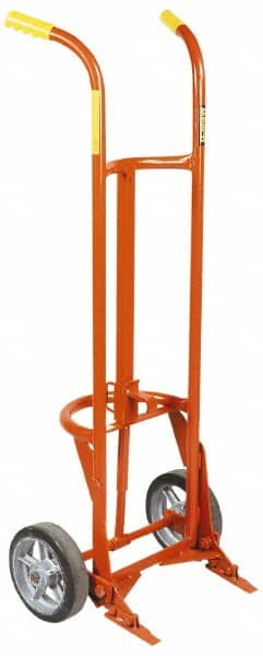 Wesco Industrial Products - 1,000 Lb Load Capacity, 55 Gal Drum Hand Truck - 24" Wide x 58" High, 4 Wheels - Exact Tooling