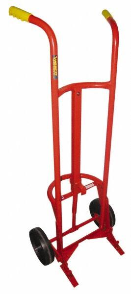 Wesco Industrial Products - 1,000 Lb Load Capacity, 55 Gal Drum Hand Truck - 23-3/4" Wide x 60" High, 2 Wheels - Exact Tooling