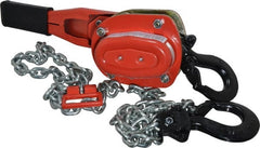 CM - 1,500 Lb Lifting Capacity, 5' Lift Height, Lever Hoist - Made from Chain, 45 Lb Avg Pull to Lift Rated Load - Exact Tooling