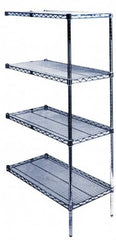 Value Collection - 4 Shelf Wire Shelving Unit - 60" Wide x 18" Deep x 63" High, - Exact Tooling