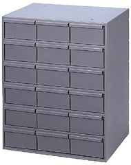 Durham - 18 Drawer, Small Parts Steel Storage Cabinet - 11-5/8" Deep x 17-1/4" Wide x 21-1/4" High - Exact Tooling