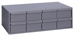 Durham - 8 Drawer, Small Parts Steel Storage Cabinet - 11-5/8" Deep x 22-3/4" Wide x 7-3/8" High - Exact Tooling