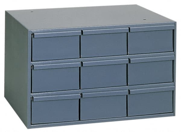 Durham - 9 Drawer, Small Parts Steel Storage Cabinet - 11-5/8" Deep x 17-1/4" Wide x 10-7/8" High - Exact Tooling