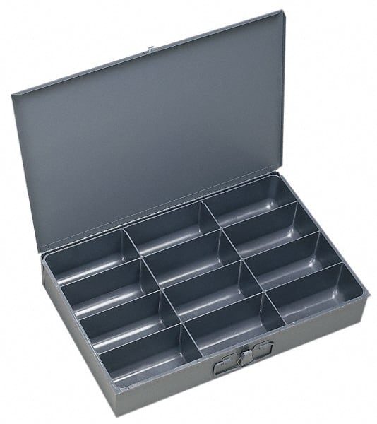 Durham - 12 Compartment Small Steel Storage Drawer - 18 Inches Wide x 12 Inches Deep - Exact Tooling
