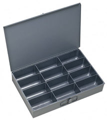Durham - 12 Compartment Small Steel Storage Drawer - 18 Inches Wide x 12 Inches Deep - Exact Tooling