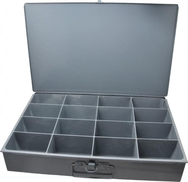 Durham - 16 Compartment Small Steel Storage Drawer - 18 Inches Wide x 12 Inches Deep - Exact Tooling