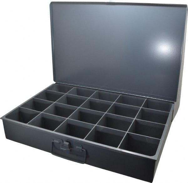 Durham - 20 Compartment Small Steel Storage Drawer - 18 Inches Wide x 12 Inches Deep - Exact Tooling