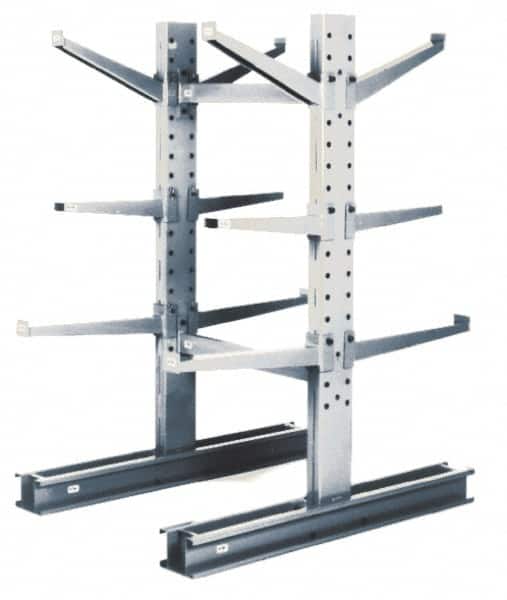 Made in USA - 10 Ft. High, Single Side Upright with Base - 15,800 Lb. Load Limit, 49 Inch Base Length, Uses 30 to 36 Inch Arm - Exact Tooling