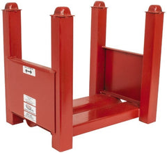 Made in USA - 3,750 Lb Capacity, Orange Stocking Modular Steel Bar Storage Stack - 14" Wide x 17" High - Exact Tooling
