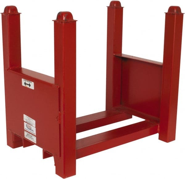 Made in USA - 5,600 Lb Capacity, Orange Stocking Modular Steel Bar Storage Stack - 15" Wide x 20" High - Exact Tooling
