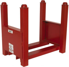 Made in USA - 5,600 Lb Capacity, Orange Stocking Modular Steel Bar Storage Stack - 15" Wide x 20" High - Exact Tooling