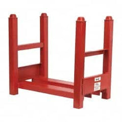 Made in USA - 7,500 Lb Capacity, Orange Stocking Modular Steel Bar Storage Stack - 16" Wide x 23" High - Exact Tooling