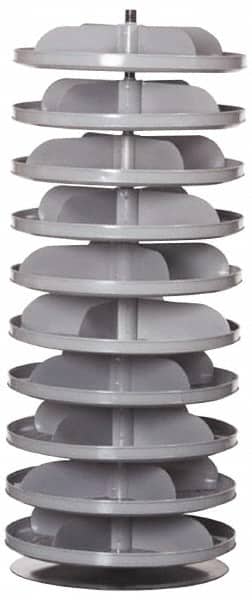 Durham - 34-1/4" High, Steel Rotating Bin Rack - 4 Shelves - Exact Tooling