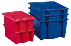 Akro-Mils - 0.5 Cu Ft, 45 Lb Load Capacity Blue Polyethylene Tote Container - Stacking, Nesting, 18" Long x 11" Wide x 6" High - Exact Tooling