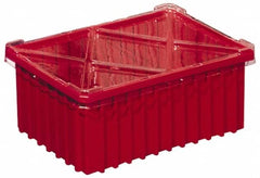 Akro-Mils - 0.16 Cu Ft, 25 Lb Load Capacity Blue Polypropylene Dividable Container - Stacking, 10.9" Long x 8.3" Wide x 5" High - Exact Tooling