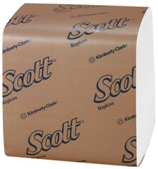 Scott - 17" Long x 17" Wide, 1/4 Fold Dinner Paper Napkins - 1 Ply, White - Exact Tooling