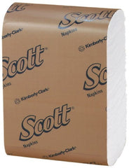 Scott - 8,000 Piece, 7" Long x 12" Wide, Low Fold Dispenser Snack Paper Napkins - 1 Ply - Exact Tooling