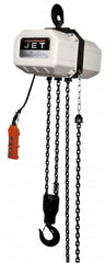 Jet - 1,100 Lb Capacity 14 FPM Lift Speed Electric Chain Hoist - Exact Tooling