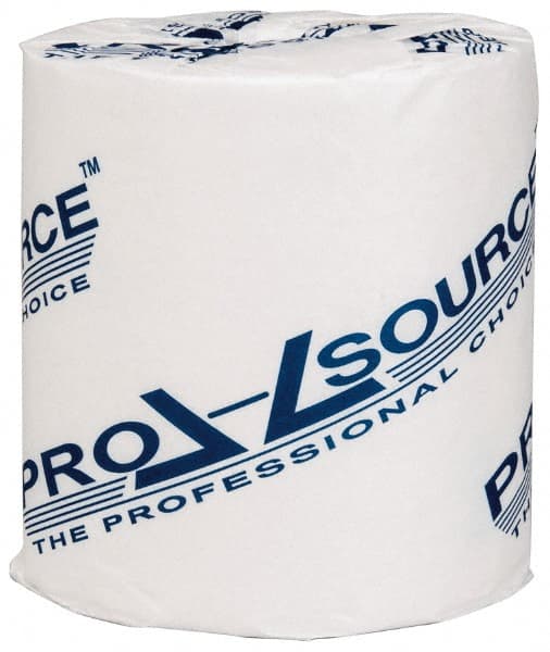PRO-SOURCE - 300' Roll Length x 3-1/4" Sheet Width, Standard Roll Toilet Tissue - 1,000 Sheets per Roll, Single Ply, White, Recycled Fiber - Exact Tooling