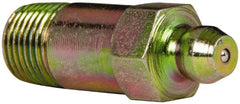 Value Collection - Straight Head Angle, 1/8 NPT Steel Standard Grease Fitting - 11.11mm Hex - Exact Tooling