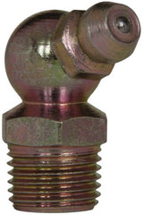 Value Collection - 65° Head Angle, 1/8 NPT Steel Standard Grease Fitting - 11.11mm Hex - Exact Tooling