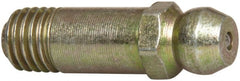 Value Collection - Straight Head Angle, 1/4-28 Steel Standard Grease Fitting - 7.94mm Hex - Exact Tooling