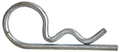 Value Collection - 1/8 to 3/16" Shaft Diam, 19/32" Long, 0.047" Wire Diam, Hair Pin Cotter - MB Grade 2 Spring Steel, Zinc-Plated Finish - Exact Tooling