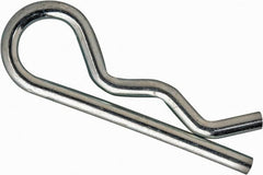 Value Collection - 1/4 to 3/8" Shaft Diam, 1-3/16" Long, 0.08" Wire Diam, Hair Pin Cotter - MB Grade 2 Spring Steel, Zinc-Plated Finish - Exact Tooling