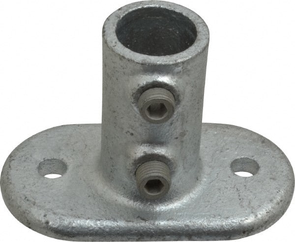 Kee - 3/4" Pipe, Railing Flange, Malleable Iron Flange Pipe Rail Fitting - Galvanized Finish - Exact Tooling