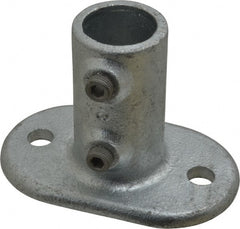 Kee - 1" Pipe, Railing Flange, Malleable Iron Flange Pipe Rail Fitting - Galvanized Finish - Exact Tooling