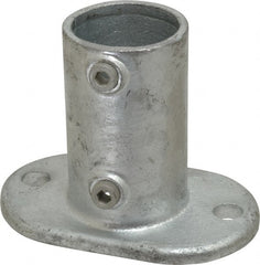 Kee - 2" Pipe, Railing Flange, Malleable Iron Flange Pipe Rail Fitting - Galvanized Finish - Exact Tooling