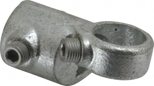 Kee - 3/4" Pipe, Adjustable Side Outlet Tee, Malleable Iron Tee Pipe Rail Fitting - Galvanized Finish - Exact Tooling