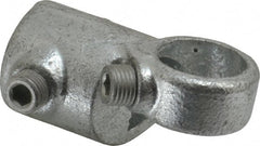 Kee - 3/4" Pipe, Adjustable Side Outlet Tee, Malleable Iron Tee Pipe Rail Fitting - Galvanized Finish - Exact Tooling