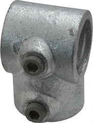 Kee - 1" Pipe, Single Socket Tee, Malleable Iron Tee Pipe Rail Fitting - Galvanized Finish - Exact Tooling