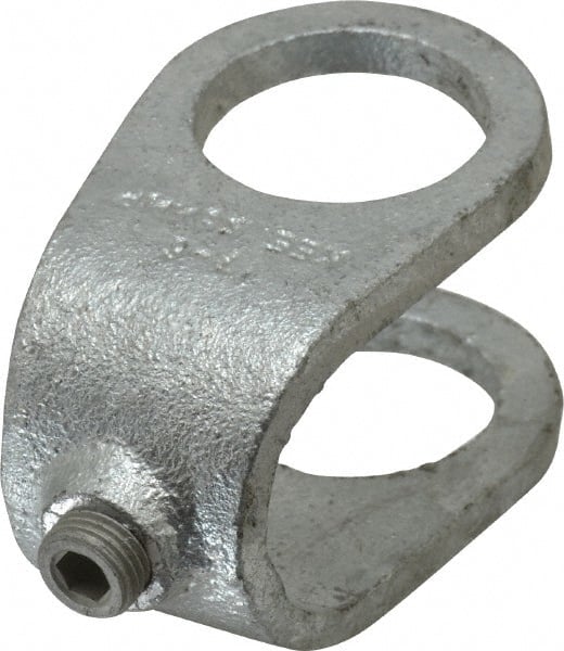 Kee - 1" Pipe, Clamp-On Crossover, Malleable Iron Cross Pipe Rail Fitting - Galvanized Finish - Exact Tooling